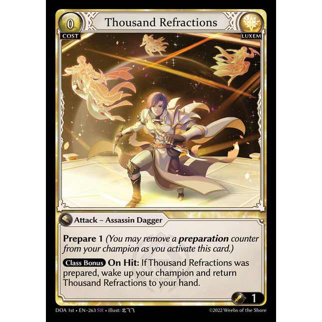 Thousand Refractions - DOA 1st EN-263 - Super Rare - Near Mint - Non-Foil - Grand Archive TCG