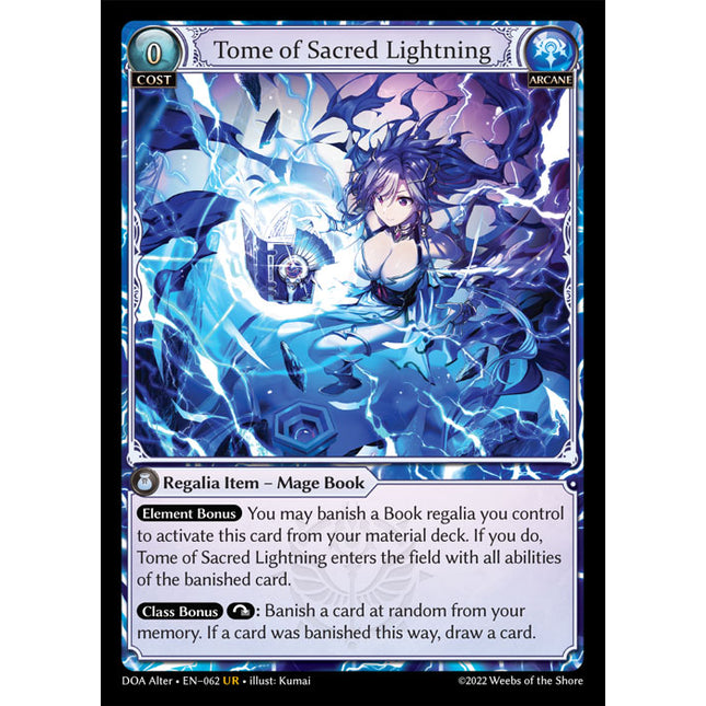 Tome of Sacred Lightning - DOA Alter EN-062 - x1 - Ultra Rare - Near Mint - Non-Foil - Grand Archive TCG