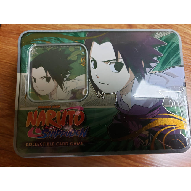 Sasuke Chibi Tin - Set 19 & 20 - 4 Booster Packs (2 Path of Pain, 2 Tales of the Gallant Sage) - Naruto CCG Card Game - Sealed