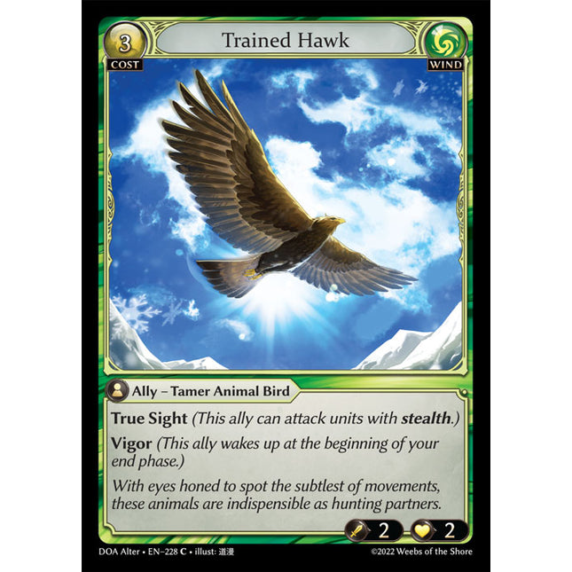 Trained Hawk - DOA Alter EN-228 - x4 - Common - Near Mint - Non-Foil - Grand Archive TCG