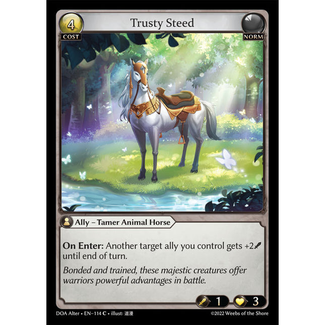 Trusty Steed - DOA Alter EN-114 - x4 - Common - Near Mint - Non-Foil - Grand Archive TCG