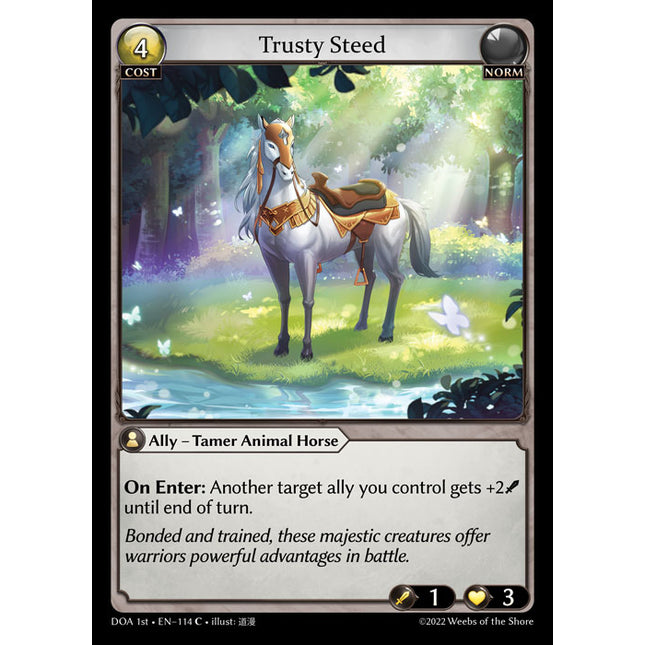 Trusty Steed - DOA 1st EN-114 - Common - Near Mint - Foil - Grand Archive TCG