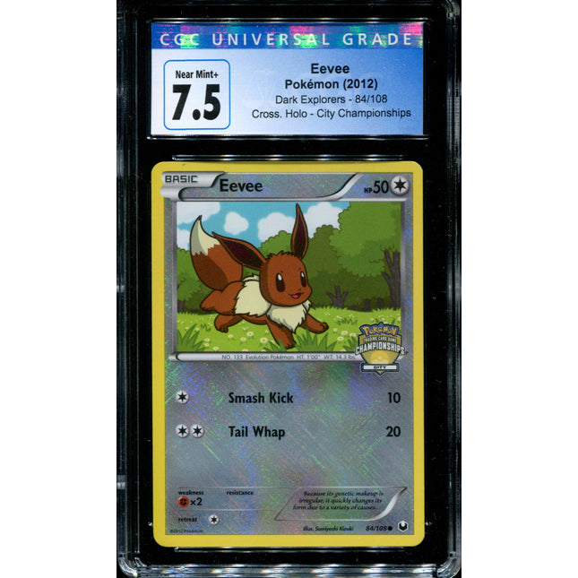 Eevee - 84/108 - CGC 7.5 - City Championship - Dark Explorers - Pokemon - 54168