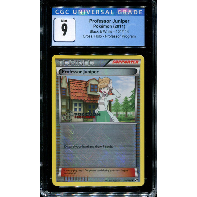 Professor Juniper - 101/114 - CGC 9 - Professor Program - Promo - Pokemon - 68356