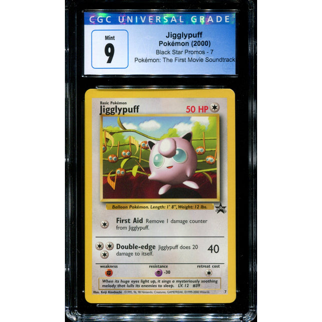 Jigglypuff - 7 - CGC 9 - Black Star Promo - First Movie Soundtrack - Pokemon - 54095