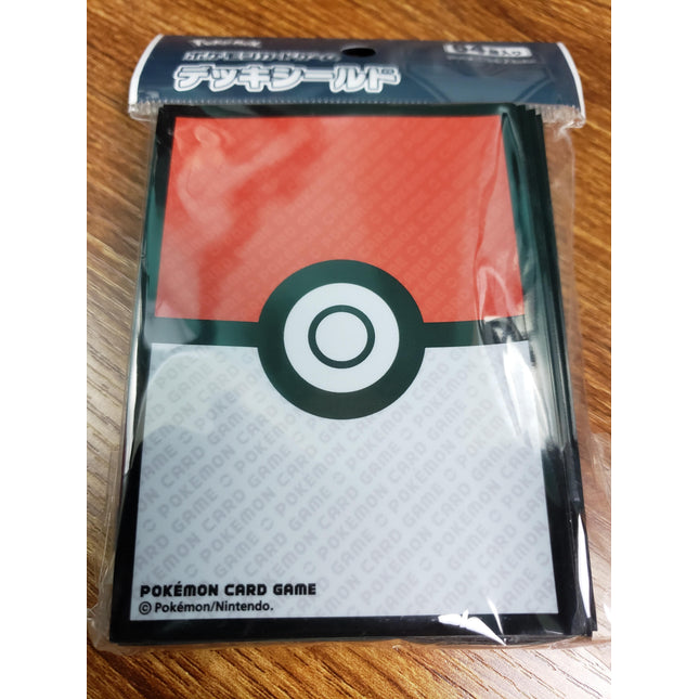 Pokeball Pokemon Card Game Red & White - Japanese - Set of 64 Pokemon Card Sleeves