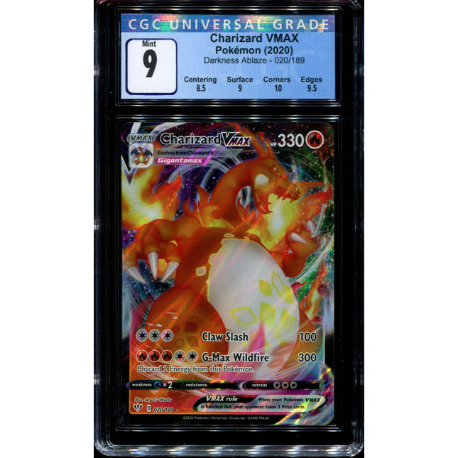 Charizard Vmax - 020/189 - CGC 9 Mint - Darkness Ablaze - 68113