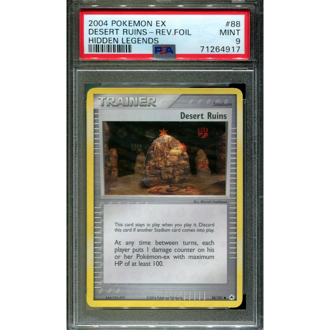 Desert Ruins - 88/101 - PSA 9 - Reverse Holo - Hidden Legends - Pokemon - 64917