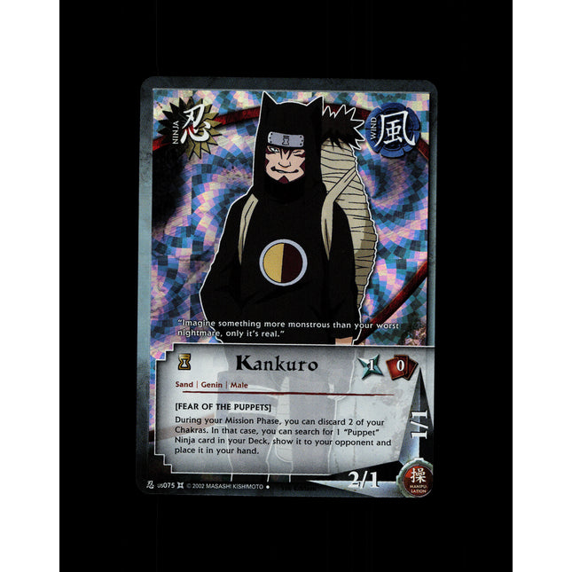 Kankuro - us075 - NM - 1st Edition - Wavy Foil - Naruto CCG - D3-43
