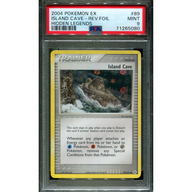 Island Cave - 89/101 - PSA 9 - Reverse Holo - Hidden Legends - Pokemon - 65080