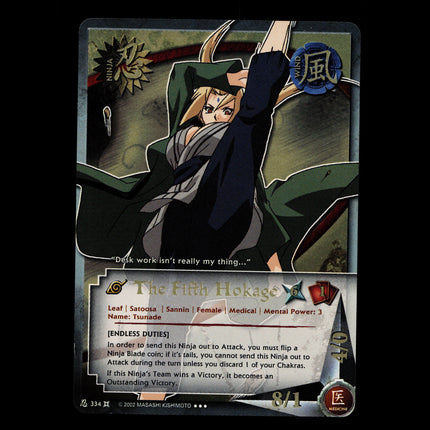The Fifth Hokage - 334 - NM - Unlimited - Foil - Naruto CCG - E1-117