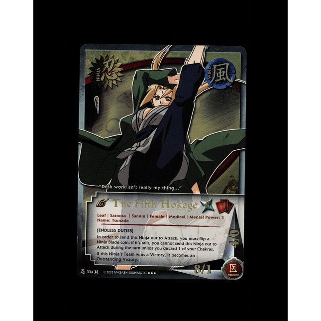 The Fifth Hokage - 334 - NM - Unlimited - Foil - Naruto CCG - E1-117