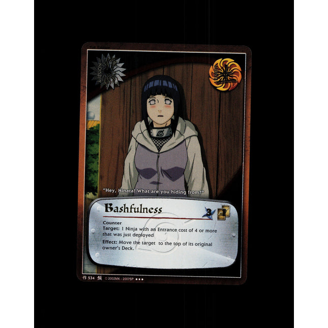 Bashfulness - 534 - NM - 1st Edition - Foil - Naruto CCG - D4-224