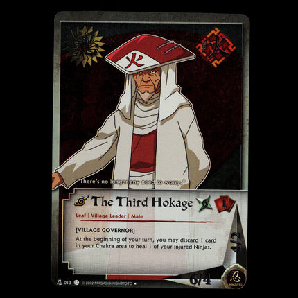 The Third Hokage - 013 - NM - Unlimited - Foil - Naruto CCG - D3-155