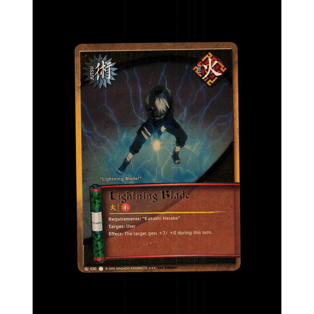 Lightning Blade - 030 - NM - 1st Edition - Foil - Naruto CCG - D4-238