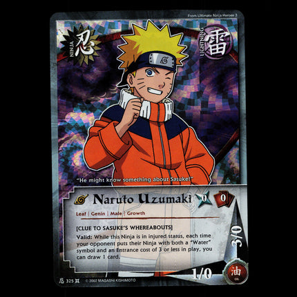 Naruto Uzumaki - 325 - NM - 1st Edition - Wavy Foil - Naruto CCG - D3-46