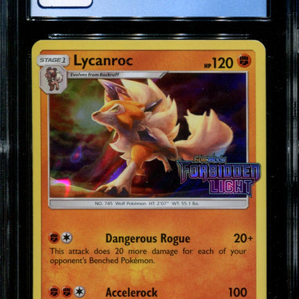 Lycanroc - SM118 - CGC 8.5 - Prerelease Promo - Forbidden Light - Pokemon -  15196