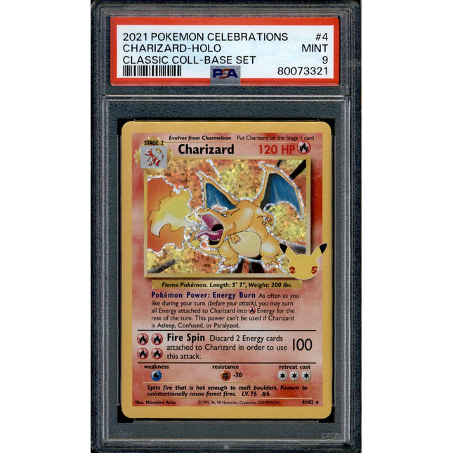 Charizard - 4/102 - PSA 9 - Holo - Celebrations - Pokemon - 73321