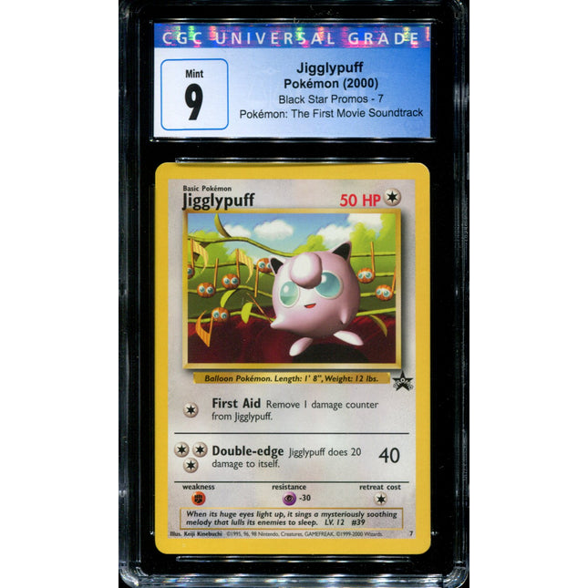 Jigglypuff - 7 - CGC 9 - Black Star Promo - First Movie Soundtrack - Pokemon - 54094