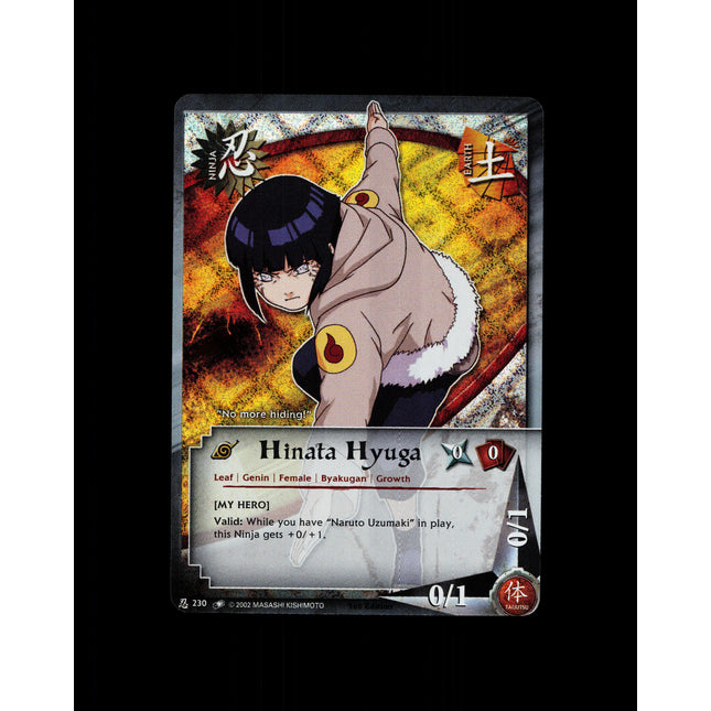 Hinata Hyuga - 230 - NM - 1st Edition - Diamond Foil - Naruto CCG - D4-269