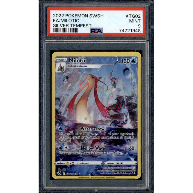 Milotic - TG02/TG30 - PSA 9 - Character Rare - Silver Tempest - Pokemon - 21948