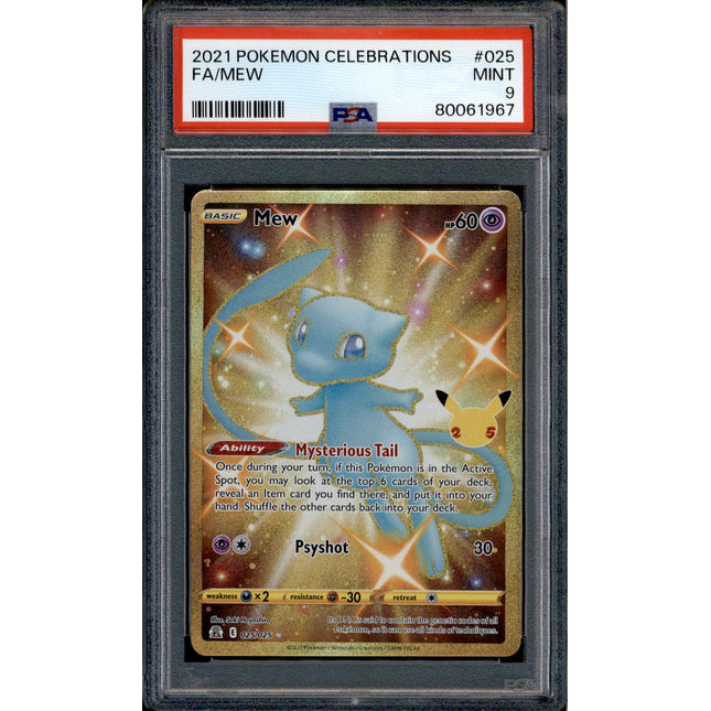 Mew - 025/025 - PSA 9 - Secret Rare - Celebrations - Pokemon - 61967