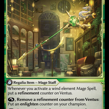Ventus, Staff of Zephyrs - FTC EN-020 - x1 - SR - NM - Non-Foil - Grand Archive TCG