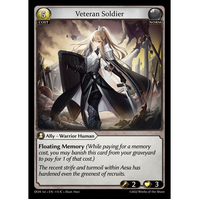 Veteran Soldier - DOA 1st EN-115 - Common - Near Mint - Non-Foil - Grand Archive TCG