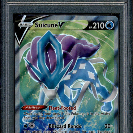 Suicune V - 173/203 - PSA 9 - Full Art - Evolving Skies - Pokemon - 30209