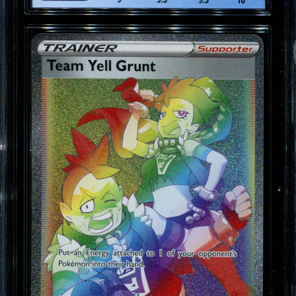 Team Yell Grunt - 210/202 - CGC 9.5 Gem Mint - Sword & Shield - 02308