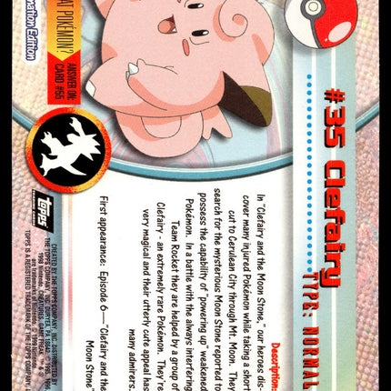 Clefairy - 35 - NM - Holo - Topps - Pokemon - A9-61