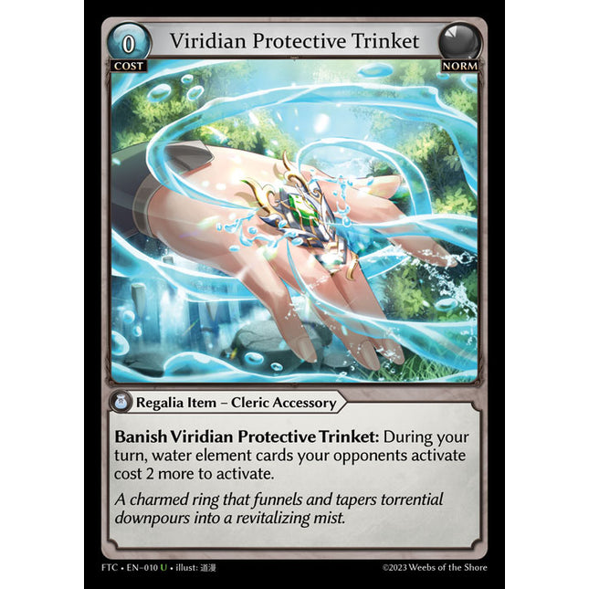 Viridian Protective Trinket - FTC EN-010 - x1 - UC - NM - Foil - Grand Archive TCG