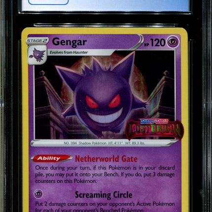 Gengar - SWSH241 - CGC 9.5 - Prerelease Holo - Black Star Promos - Pokemon - 58082