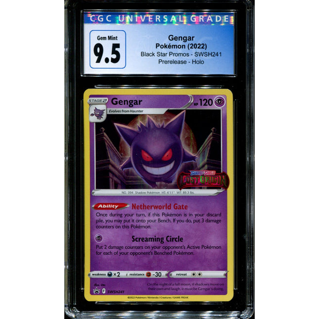 Gengar - SWSH241 - CGC 9.5 - Prerelease Holo - Black Star Promos - Pokemon - 58082