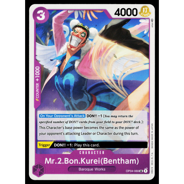 Mr. 2 Bon Kurei (Bentham) - OP04-069 - NM - Uncommon - English OP04 - One Piece TCG