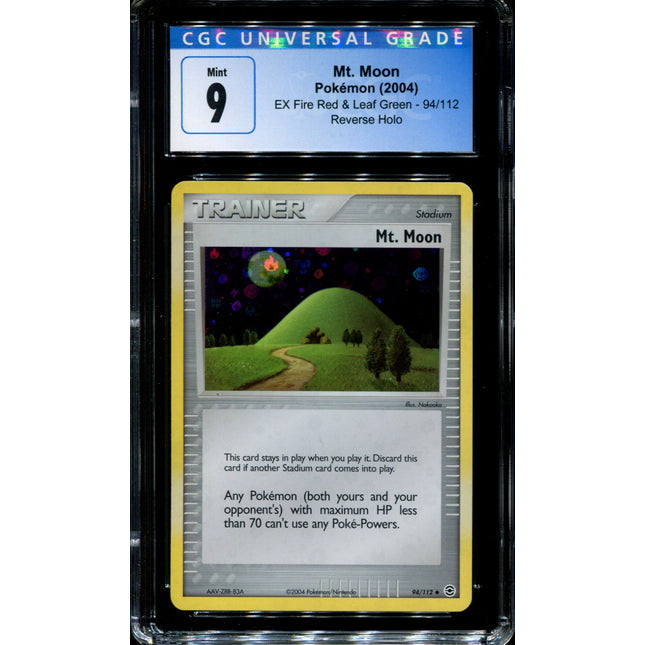 Mt. Moon - 94/112 - CGC 9 - FRLG - Reverse Holo - Pokemon - 5070