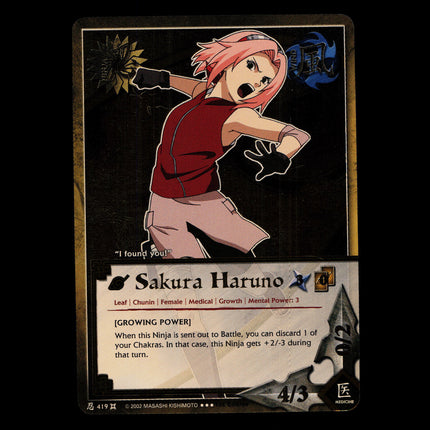 Sakura Haruno - 419 - NM - 1st Edition - Foil - Naruto CCG - D4-328