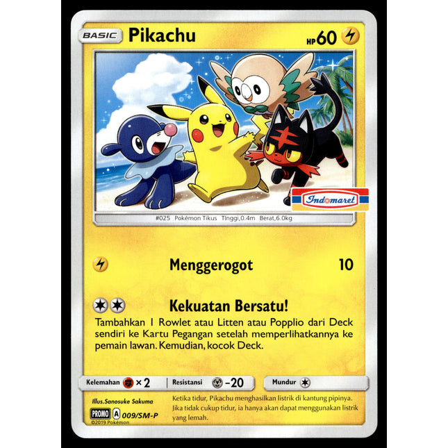 Pikachu - 009/SM-P - PSA NM - Indonesian - Indomart - Promo - Pokemon - A1-62