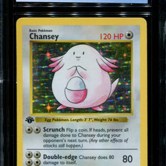 Chansey - 3/102 - CGC 7 Near Mint - Pokemon - 1st Edition Shadowless Base Set - 26025