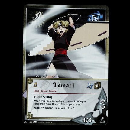 Temari - 1138 - NM - 1st Edition Foil - S21 - Naruto CCG - D3-94