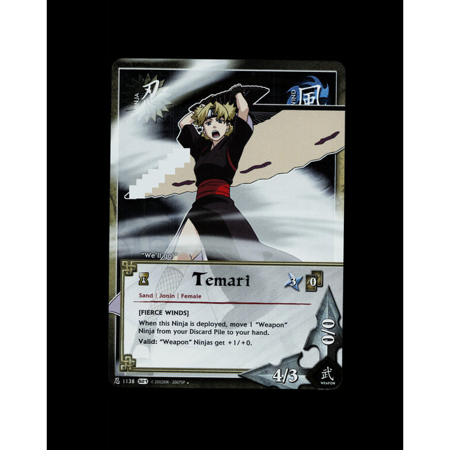 Temari - 1138 - NM - 1st Edition Foil - S21 - Naruto CCG - D3-94