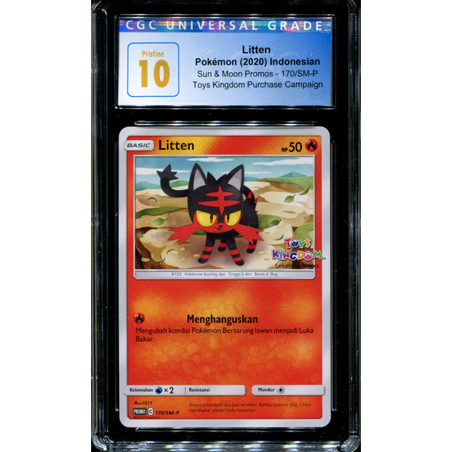 Litten - 170/SM-P - CGC 10 - Sun & Moon Promos - Indonesian - Toys Kingdom - Pokemon - 94154