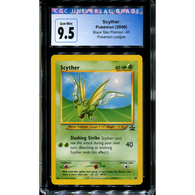 Scyther - 45 - CGC 9.5 - Black Star Promos - League - Pokemon - 92062