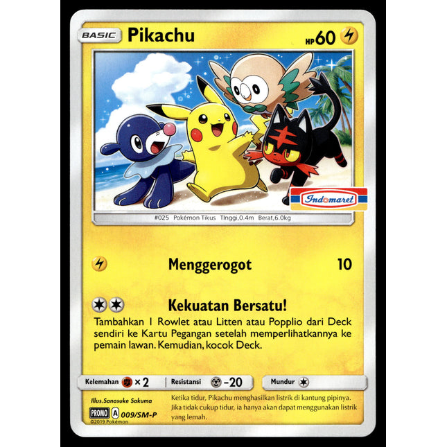 Pikachu - 009/SM-P - PSA NM - Indonesian - Indomart - Promo - Pokemon - A1-60