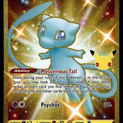 Mew - 025/025 - NM - Secret Rare - Celebrations - Pokemon - A6-79