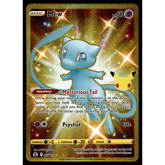 Mew - 025/025 - NM - Secret Rare - Celebrations - Pokemon - A6-79