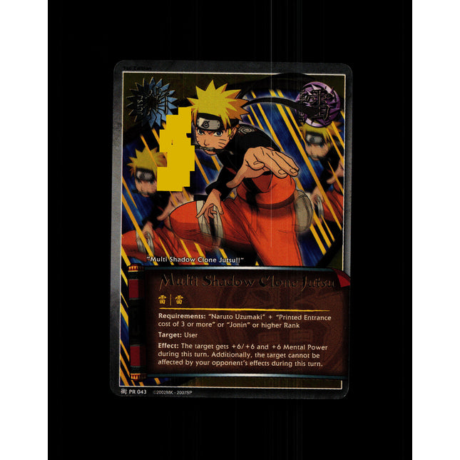 Multi Shadow Clone Jutsu - PR 043 - NM - 1st Edition Foil - Promo - Naruto CCG - D4-73
