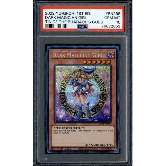 Dark Magician Girl - MP22-EN268 - PSA 10 - 1st Secret - Tin Promo - Pokemon - 72853