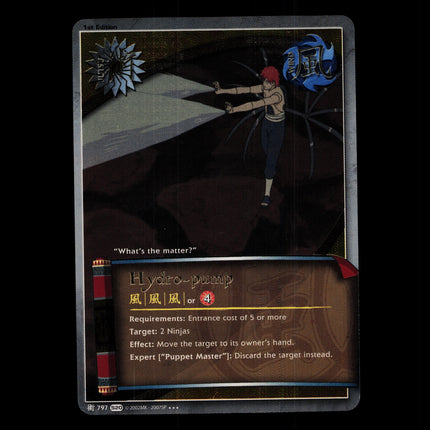 Hydro-pump - 797 - NM - 1st Edition Foil - S20 - Naruto CCG - D4-141