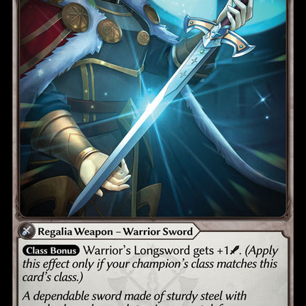 Warrior's Longsword - FTCA EN-024 - x1 - SR - NM - Armaments Foil - Grand Archive TCG